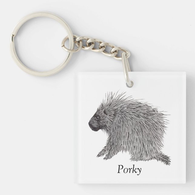 Porcupine Keychain (Front)