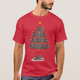 Porcupine Lover Matching Santa Porcupine Christmas T-Shirt