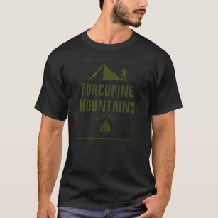 Porcupine Mountains Michigan Mountain Hiking Squar T-Shirt