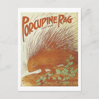 Porcupine Rag Vintage Songbook Cover Postcard