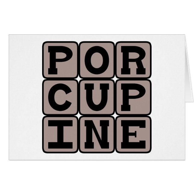 Porcupine, Sharp-Quilled Rodent (Front Horizontal)