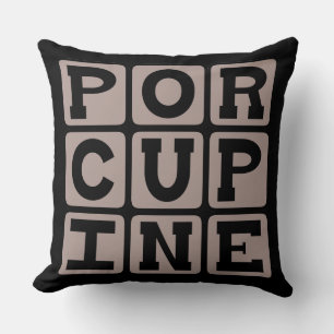 Porcupine, Sharp-Quilled Rodent Cushion