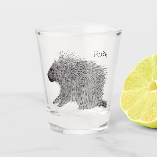 Porcupine Shot Glass (Front)