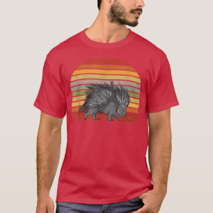 Porcupine Spine Animal Retro Vintage Quill Pig Rod T-Shirt