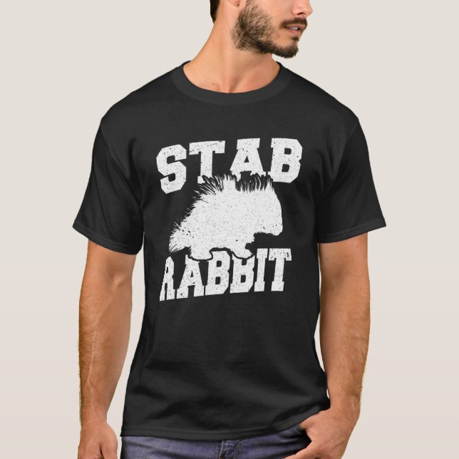 Porcupine Stab Rabbit T-Shirt (Front)