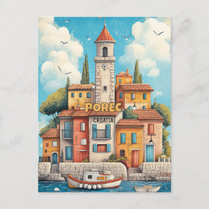 Porec Croatia Republic Travel Postcard