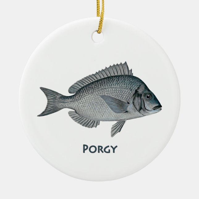 Porgy Ceramic Tree Decoration (Front)