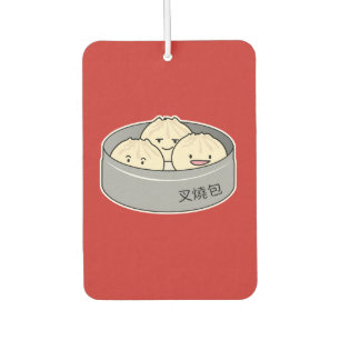 Pork Bun dim sum Chinese breakfast steamed bbq bun Car Air Freshener