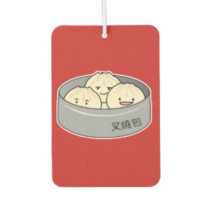 Pork Bun dim sum Chinese breakfast steamed bbq bun Car Air Freshener