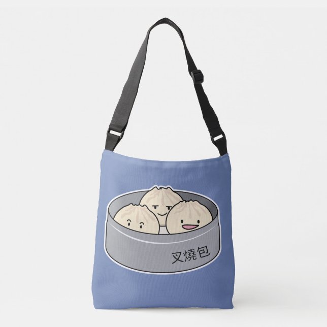 Pork Bun dim sum Chinese breakfast steamed bbq bun Crossbody Bag (Front)