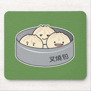 Pork Bun dim sum Chinese breakfast steamed bbq bun Mouse Pad