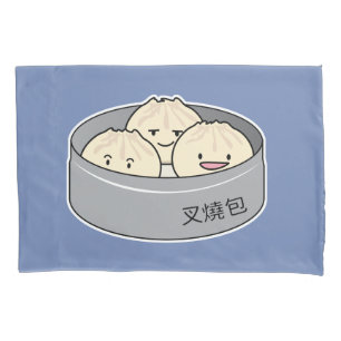 Pork Bun dim sum Chinese breakfast steamed bbq bun Pillowcase