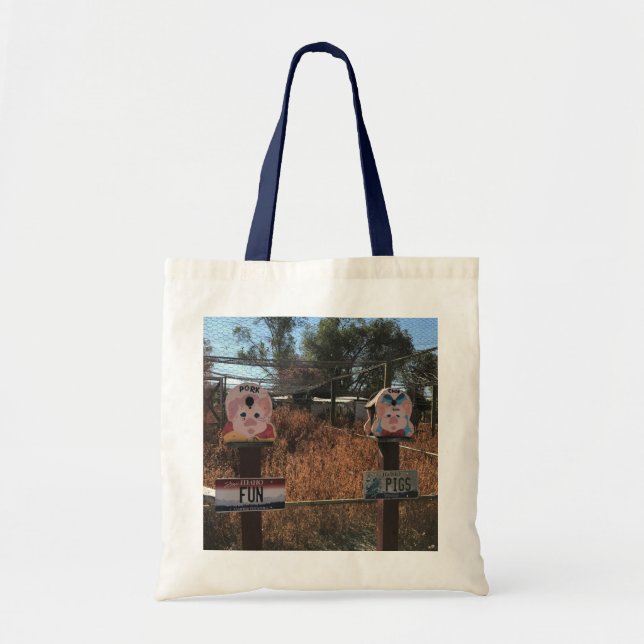 Pork Chop, Fun Pigs, Idaho Funny Signs Tote Bag (Front)