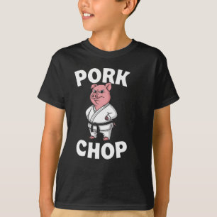 Pork Chop Funny Karate Pig Martial Arts T-Shirt