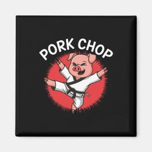 Pork Chop Karate Pig Fun For Pork Lovers Magnet