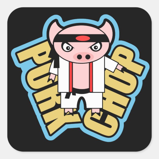 Pork Chop Square Sticker (Front)