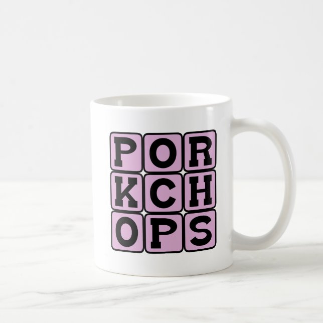 Pork Chops, Pig Meat Coffee Mug (Right)