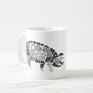 Pork Cuts Typogram Word Cloud Coffee Mug