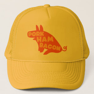 pork ham bacon trucker hat
