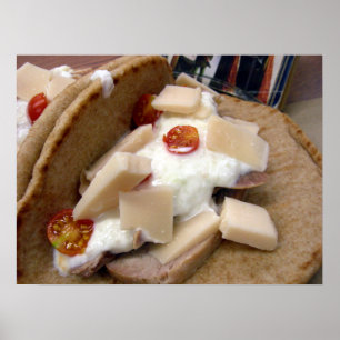 Pork pita sandwich poster