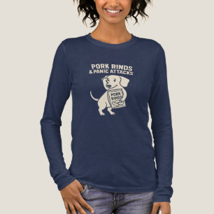 Pork Rinds & Panic Attacks Anxious Dachshund Tri-Blend Shirt