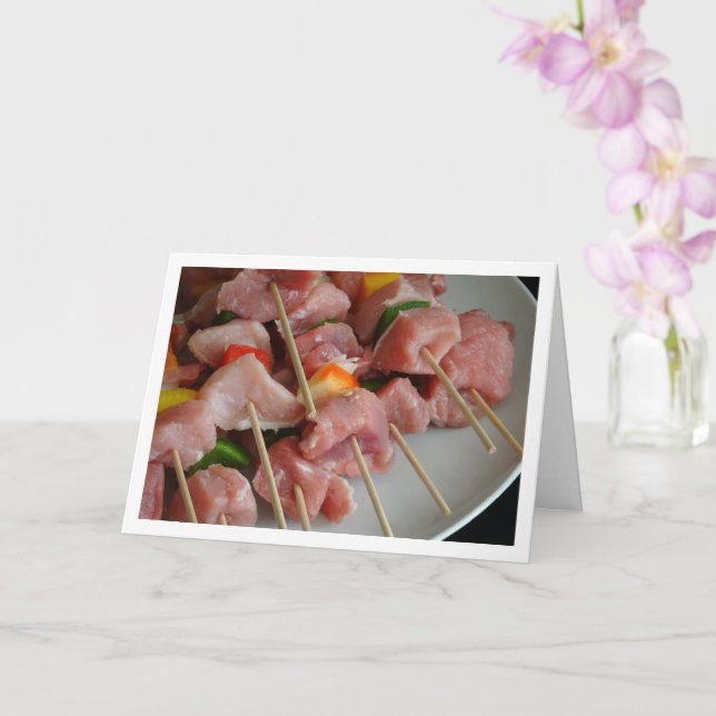 Pork Skewers Card (Orchid)