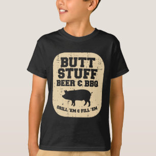Pork Stuff Bbq Grill Em Byrbecue Pig Meat Grilling T-Shirt