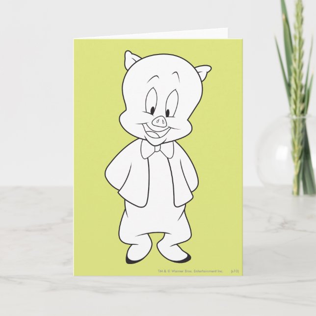 Porky Hello Friend Card (Front)