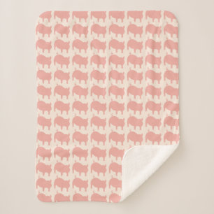 Porky Pals Salmon Pink Small Sherpa Blanket