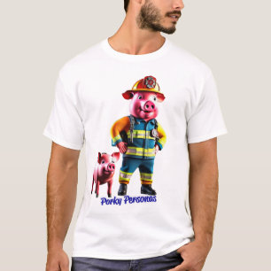 Porky Personas fun pig characters T-Shirt