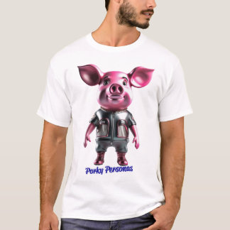 Porky Personas funny Pig characters T-Shirt