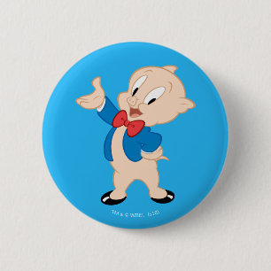 Porky Pig Classic Pose 6 Cm Round Badge