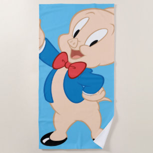 Porky Pig Classic Pose Beach Towel