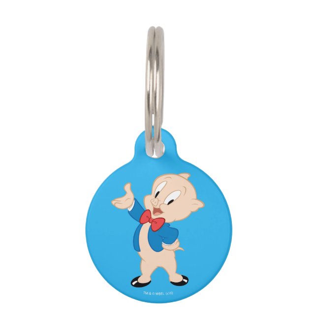 Porky Pig | Classic Pose Pet Tag (Front)