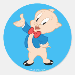 Porky Pig   Classic Pose Round Sticker