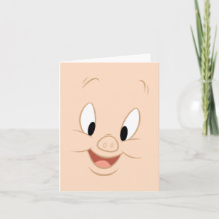 Porky Pig Smiling Face Note Card