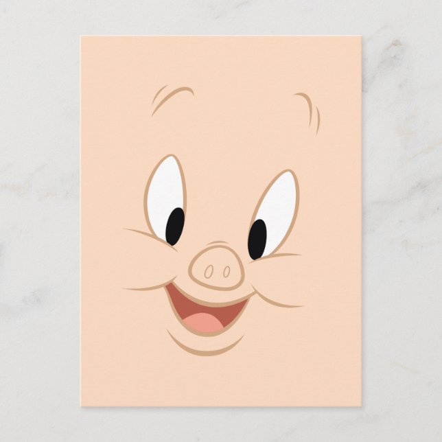 Porky Pig Smiling Face Postcard (Front)