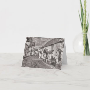 Porlock High Street Vintage Card