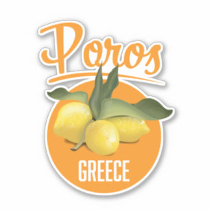 Poros Greece travel poster Art Print