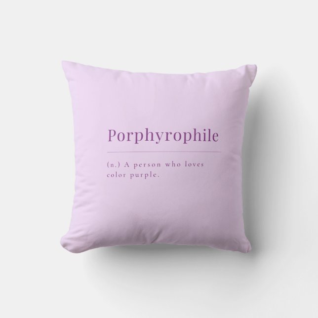 Porphyrophile: Lavender Cushion  (Front)