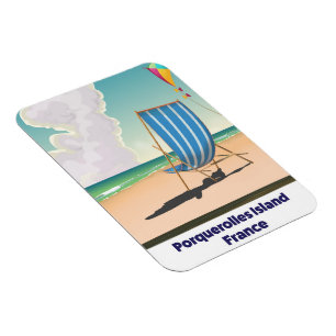 Porquerolles Island France travel poster Magnet