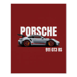 Porsche 911 GT3 RS digital poster