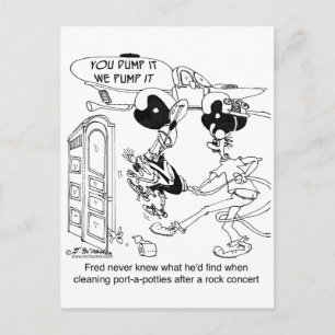 Port-a-Potty After A Rock Concert Postcard