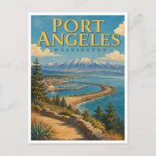 Port Angeles Washington Ediz Hook GeoSaga Postcard
