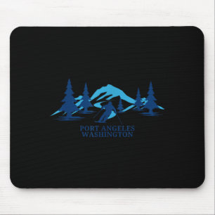 Port angeles washington ski resort skiing skier mouse pad