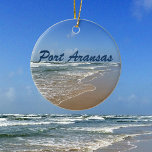 Port Aransas Beach in Texas Ceramic Tree Decoration<br><div class="desc">Lovely seaside photograph of Port Aransas Beach in Texas. A great gift for a Texan who loves Mustang Island in the summer. An ocean vacation in the sea and sun is just what everybody needs.</div>