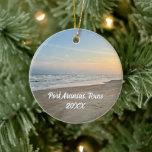 Port Aransas Beach Sunset Texas Photography Ceramic Tree Decoration<br><div class="desc">Beautiful evening sunset photography of the beach in Port Aransas,  Texas. A pretty travel Christmas ornament for a Texan who loves the ocean waves and a coastal trip to the seaside. Great vacation keepsake.</div>