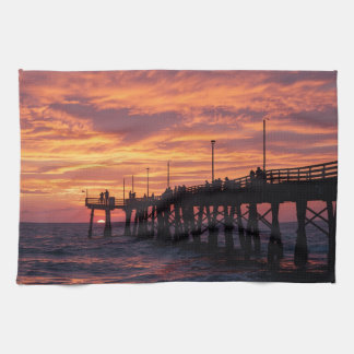 Port Aransas Beach Towel - Gulf Coast Sunset 