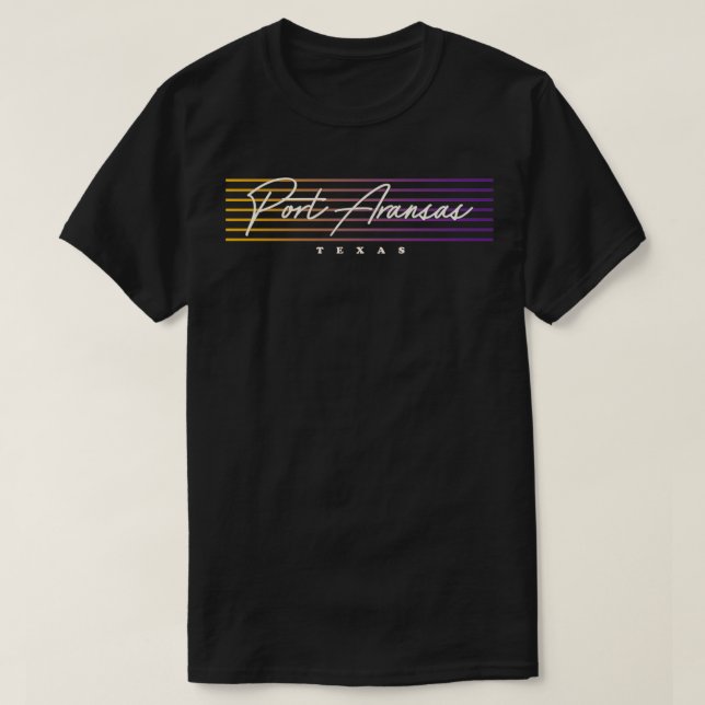 Port Aransas  Nostalgic Retro Style Teas  T-Shirt (Design Front)