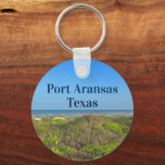 Port Aransas Texas Beach Grass Photography Key Ring<br><div class="desc">Lovely ocean photograph of Port Aransas beach grass and sand dunes in Texas. A great keepsake keychain gift for a Texan who loves Mustang Island in the summer. A coastal trip photograph souvenir from a beautiful day.</div>